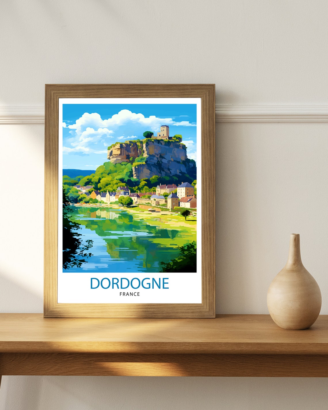 Dordogne France Travel Print Dordogne Wall Decor Dordogne Poster France Travel Prints Dordogne Art Print Dordogne Illustration Dordogne - Image 3