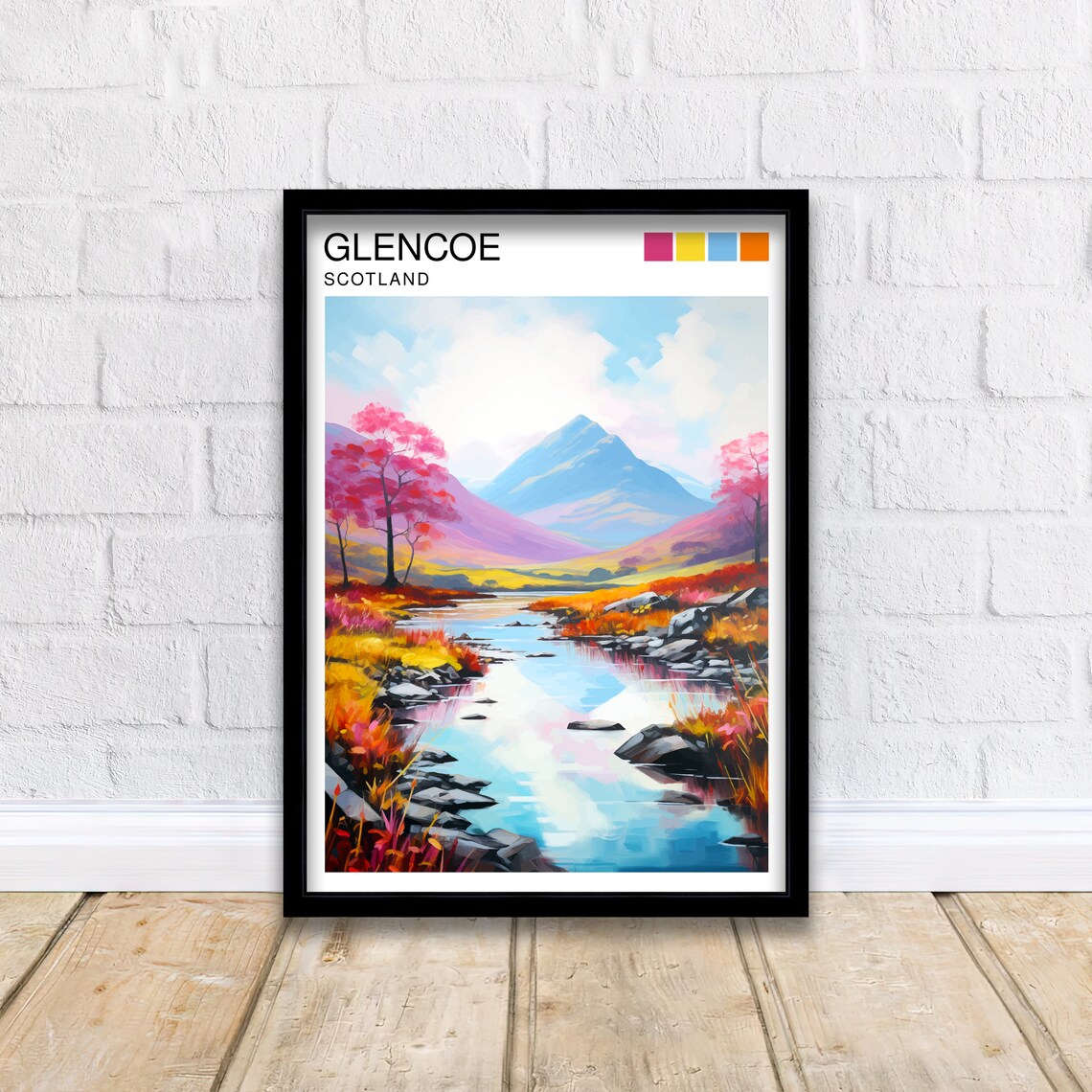 Glencoe Scotland Landscape Travel Poster - Image 2