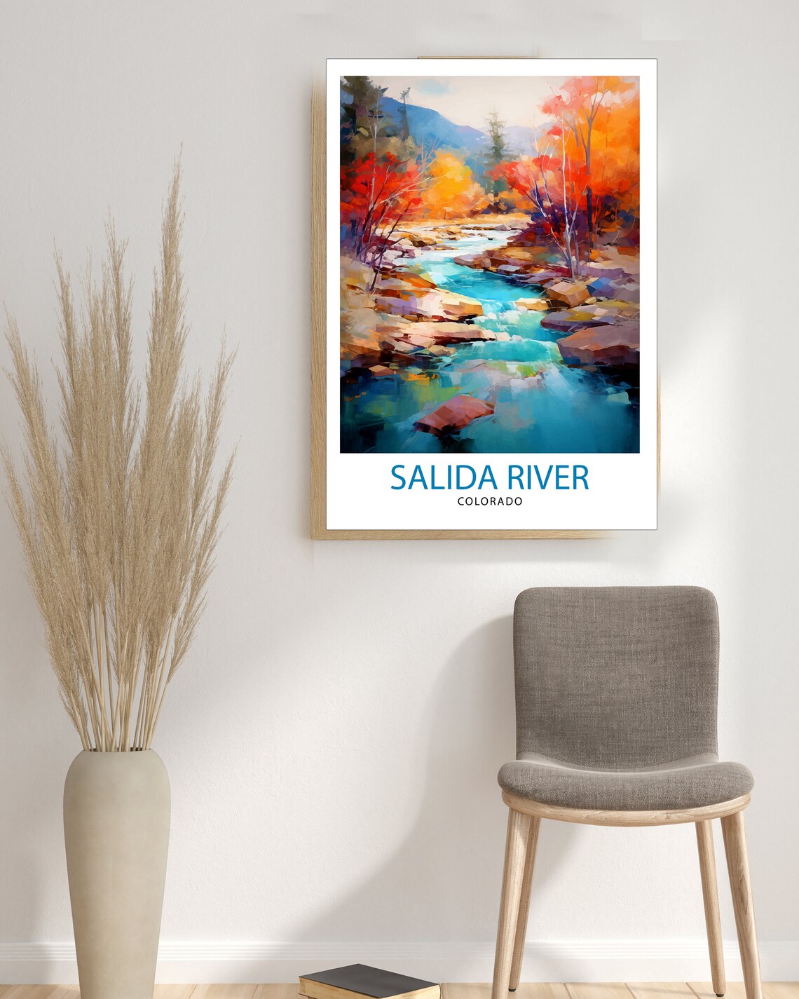 Salida River Colorado Autumn Creek Rocky Mountain Art Poster - Image 3