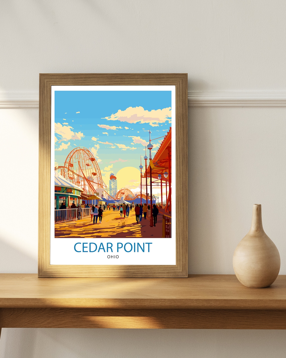 Cedar Point Ohio Travel Poster, Amusement Park - Image 2