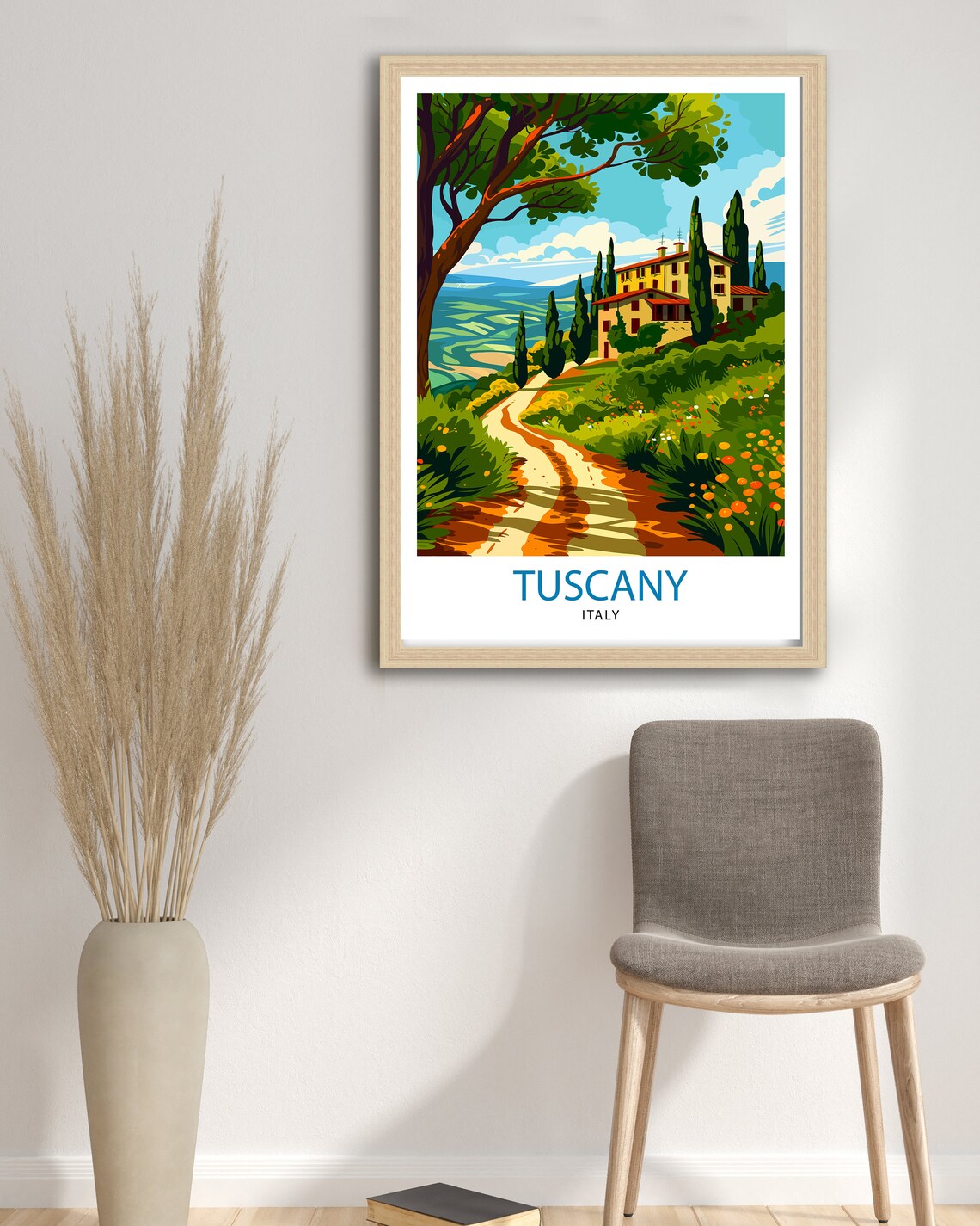 Tuscany Travel Poster, Italian Countryside Art Print - Image 2