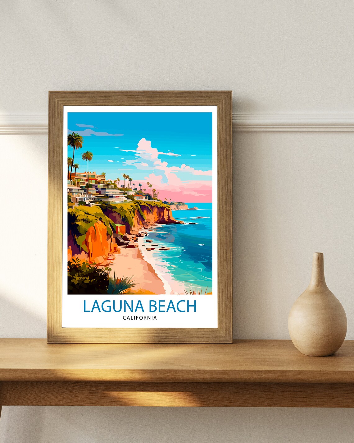 Laguna Beach California Travel Poster, Wall Decor - Image 3