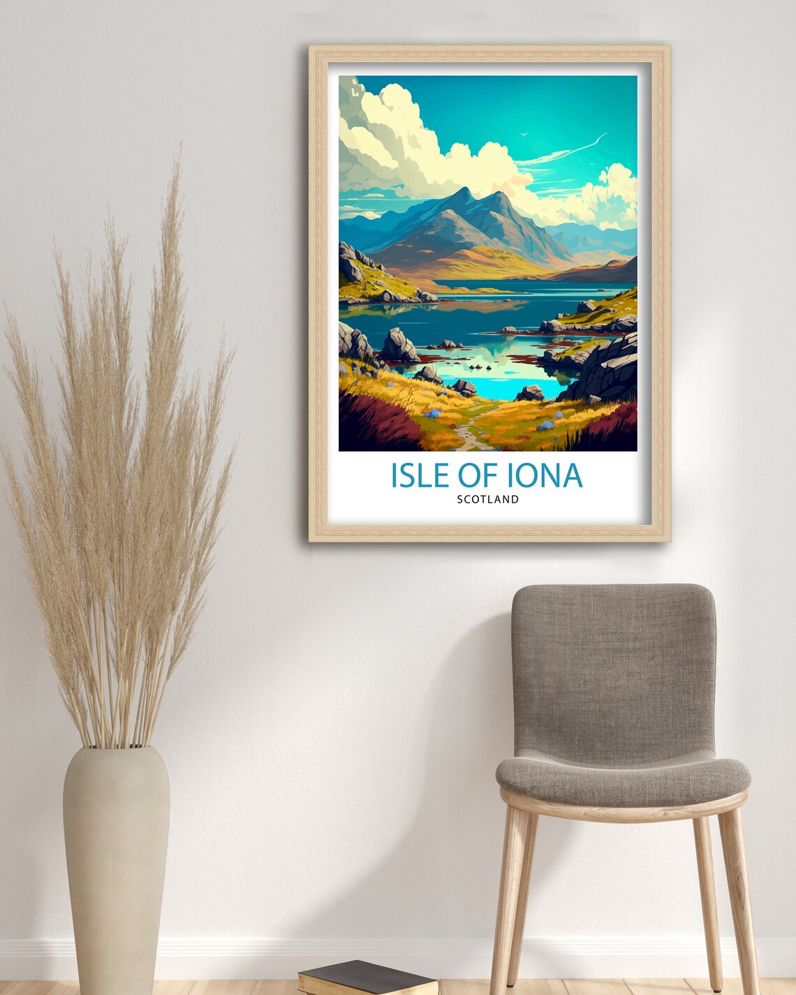 Isle of Iona Scotland Mountain Loch Rugged Highland Travel Poster - Image 2