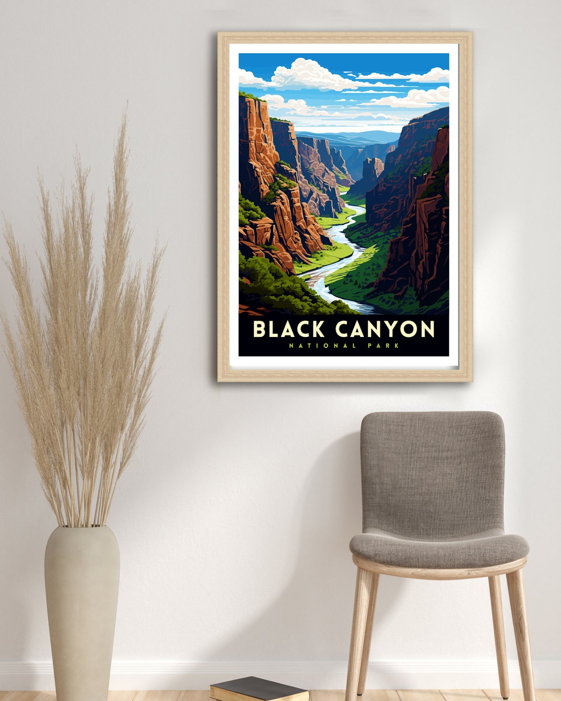Black Canyon National Park Colorado Travel Print Colorado Wall Decor Black Canyon Poster National Park Travel Prints Colorado Art Print - Image 3