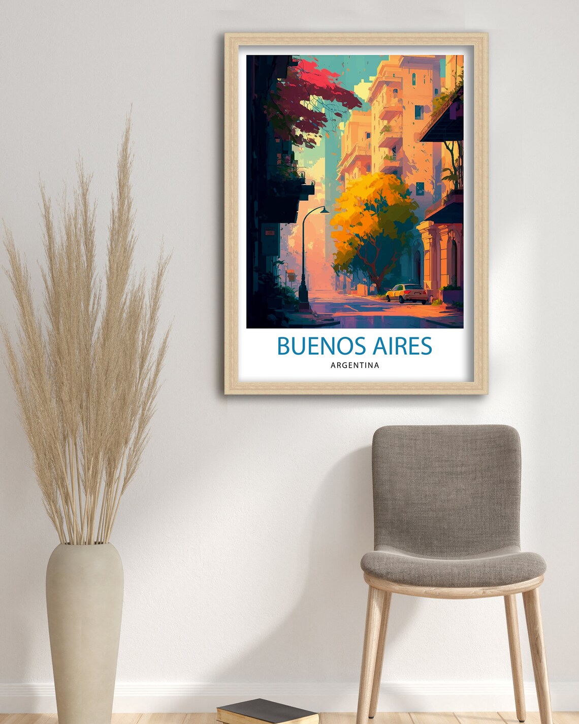 Buenos Aires Argentina Golden Hour City Street Urban Travel Poster - Image 3