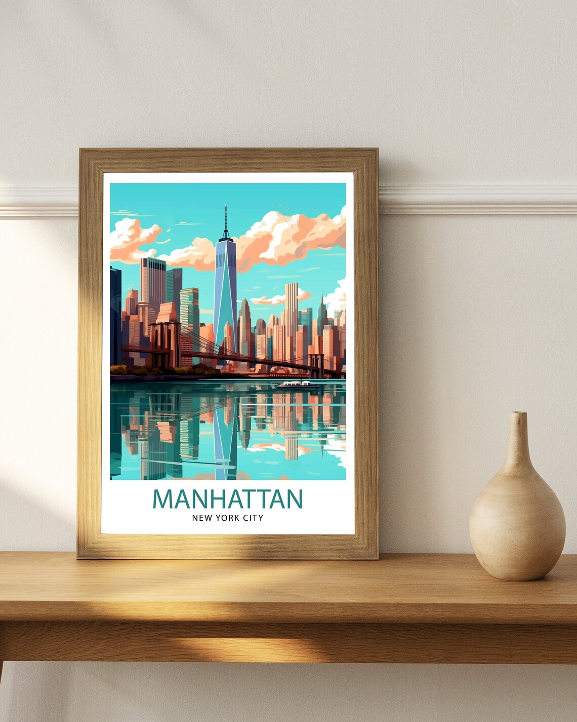 Manhattan New York City Travel Poster, Wall Decor - Image 2