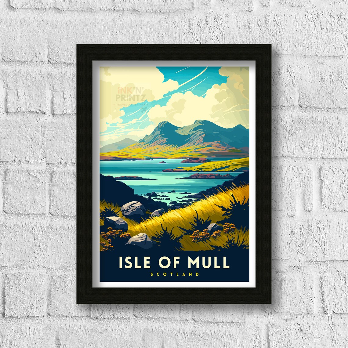 Isle Of Mull Scotland Travel Poster, Wall Decor - Image 3