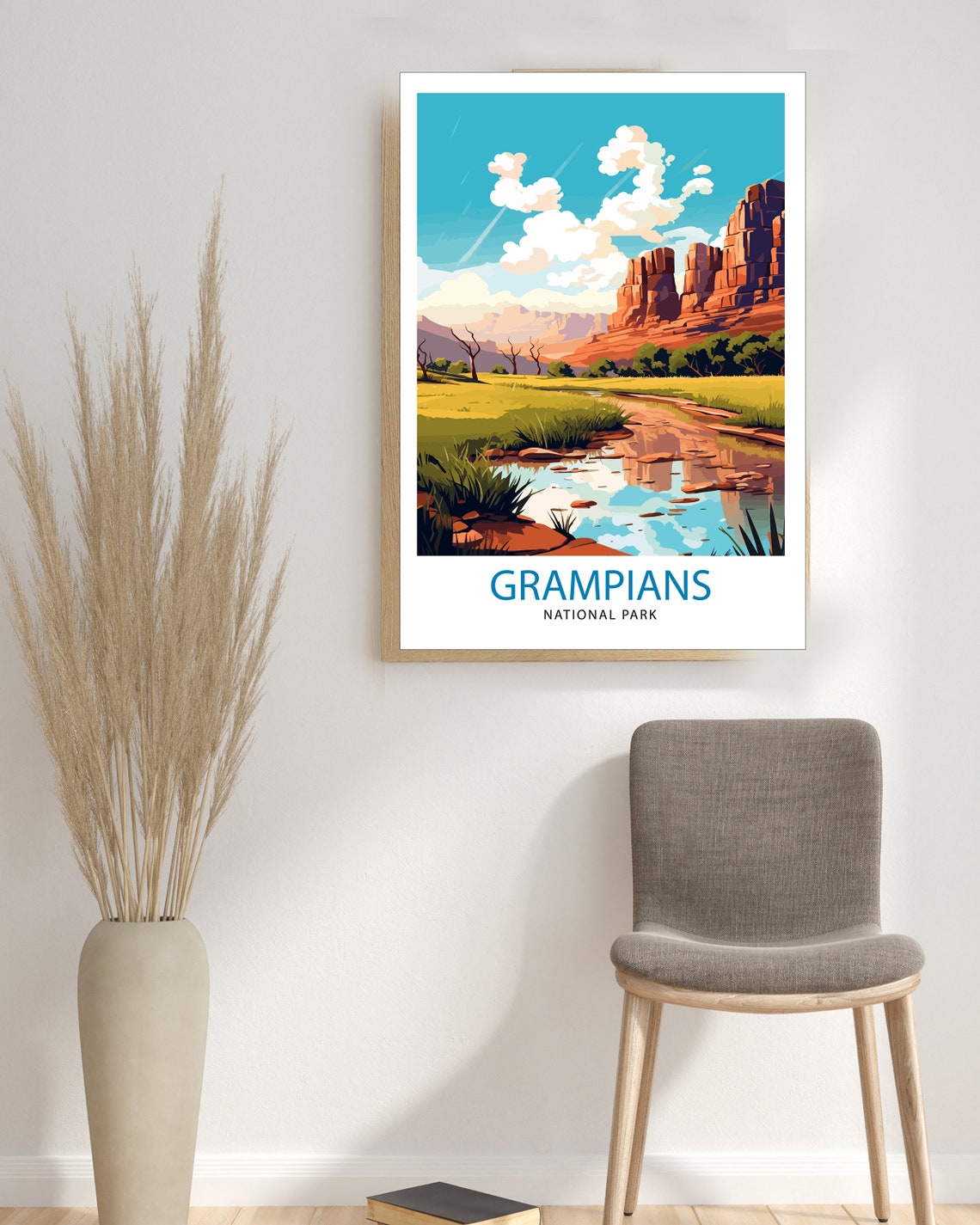 Grampians National Park Australia Red Rock Desert Stream Poster - Image 3