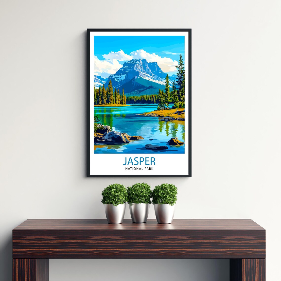 Jasper National Park Canada Travel Poster, Canadian Art - Image 3