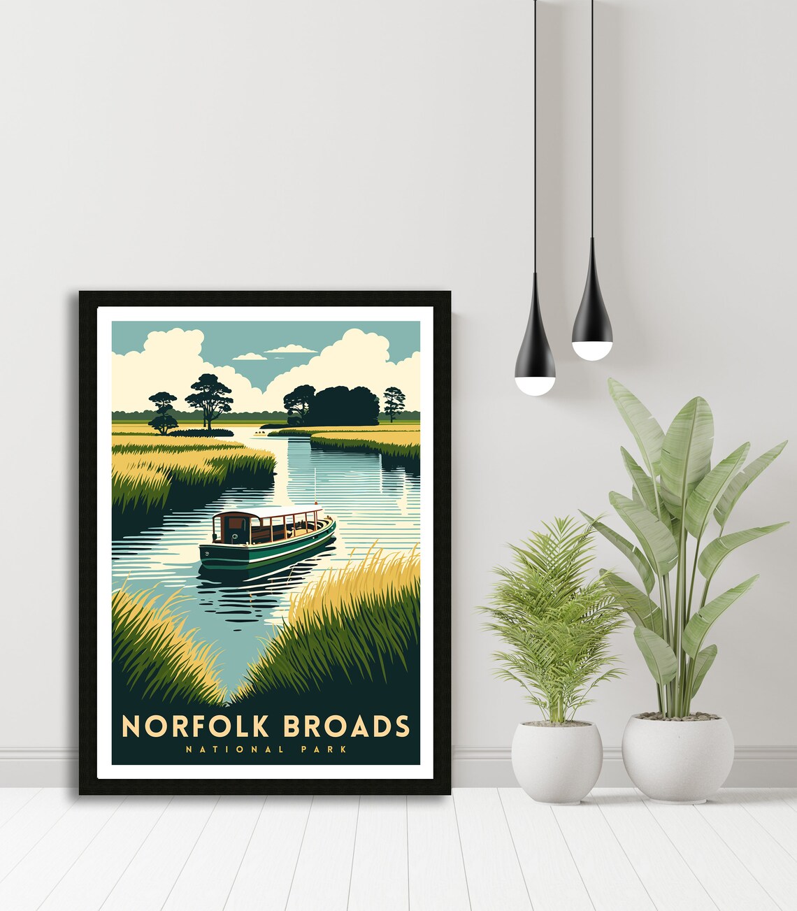 Norfolk Broads Travel Poster, National Park Print - Image 3