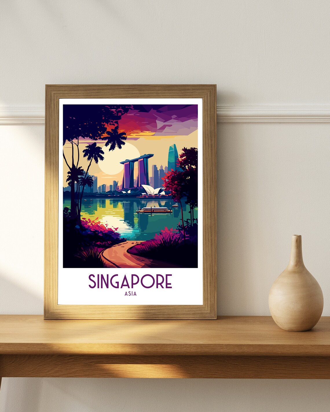 Singapore Asia Travel Poster, Home Living Decor - Image 2