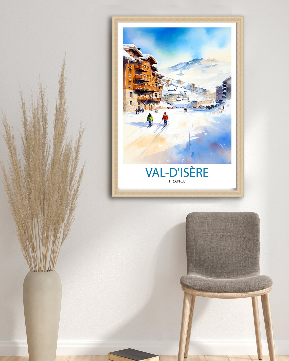 Val Disre France Travel Poster, Ski Destination Art - Image 3