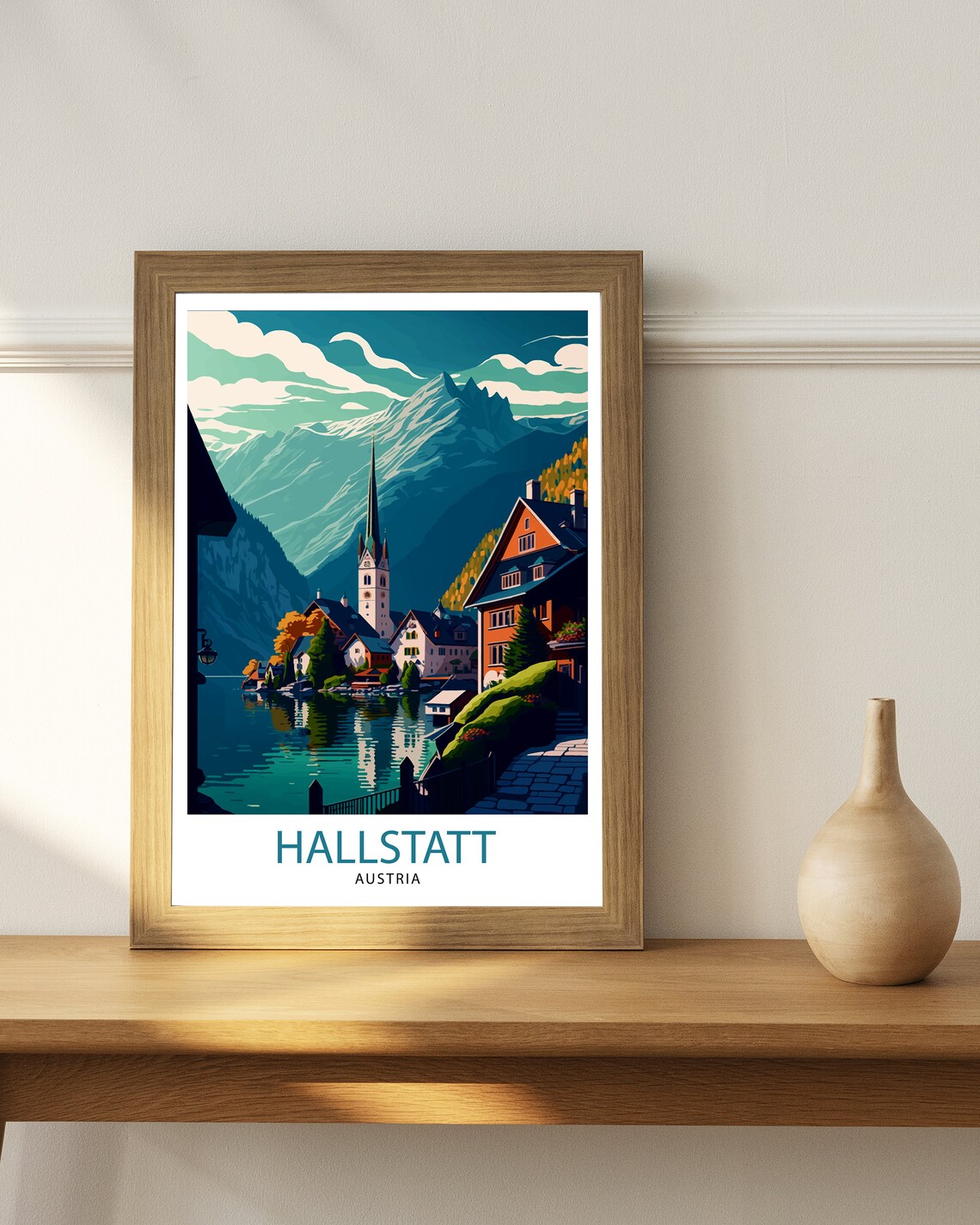Hallstatt Austria Travel Poster, Home Decor - Image 3