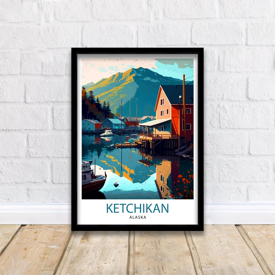 Ketchikan Alaska Coastal Travel Poster, Scenic Decor - Image 2