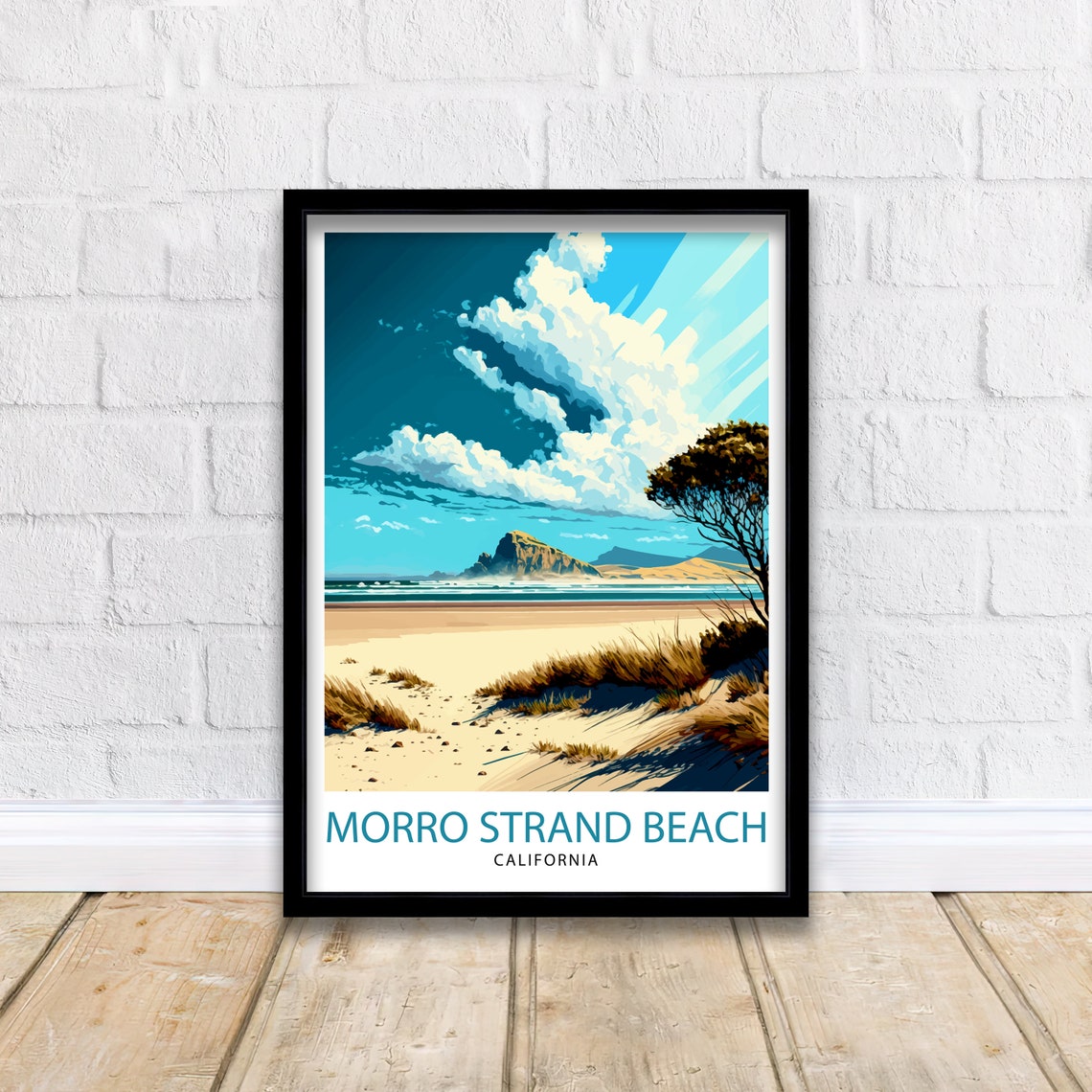 Morro Strand Beach California Iconic Rock Dunes Sunset Poster - Image 2