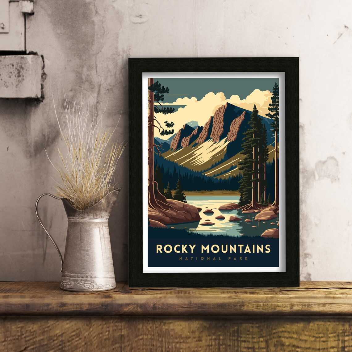 Rocky Mountains Travel Poster, Colorado Landscape - Image 2