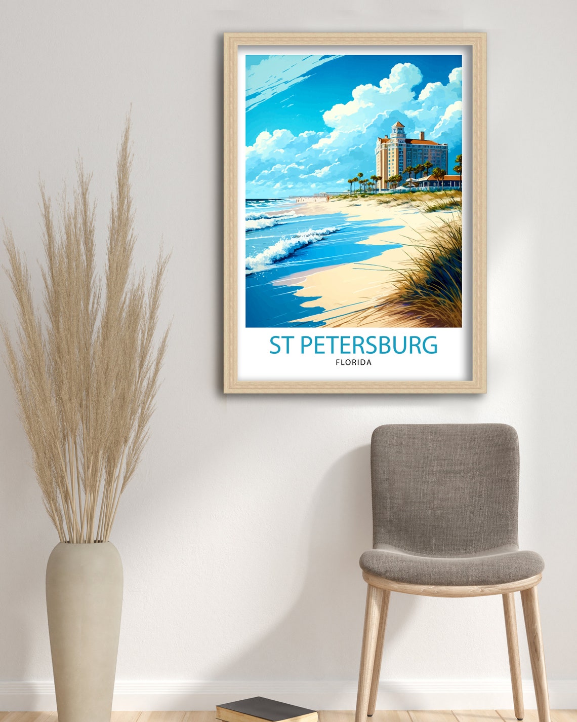 St Petersburg Florida Beachfront Grand Hotel Vintage Travel Poster - Image 3