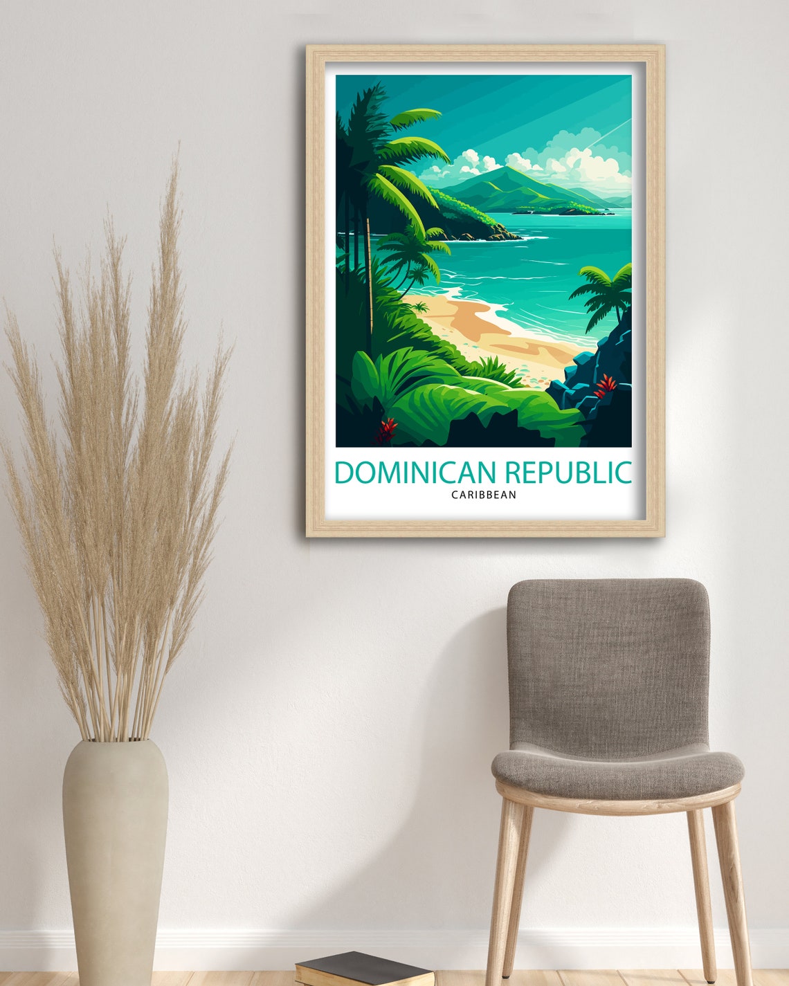 Dominican Republic Travel Print Dominican Republic Wall Art Dominican Republic Poster Caribbean Travel Decor Dominican Republic Souvenir - Image 3