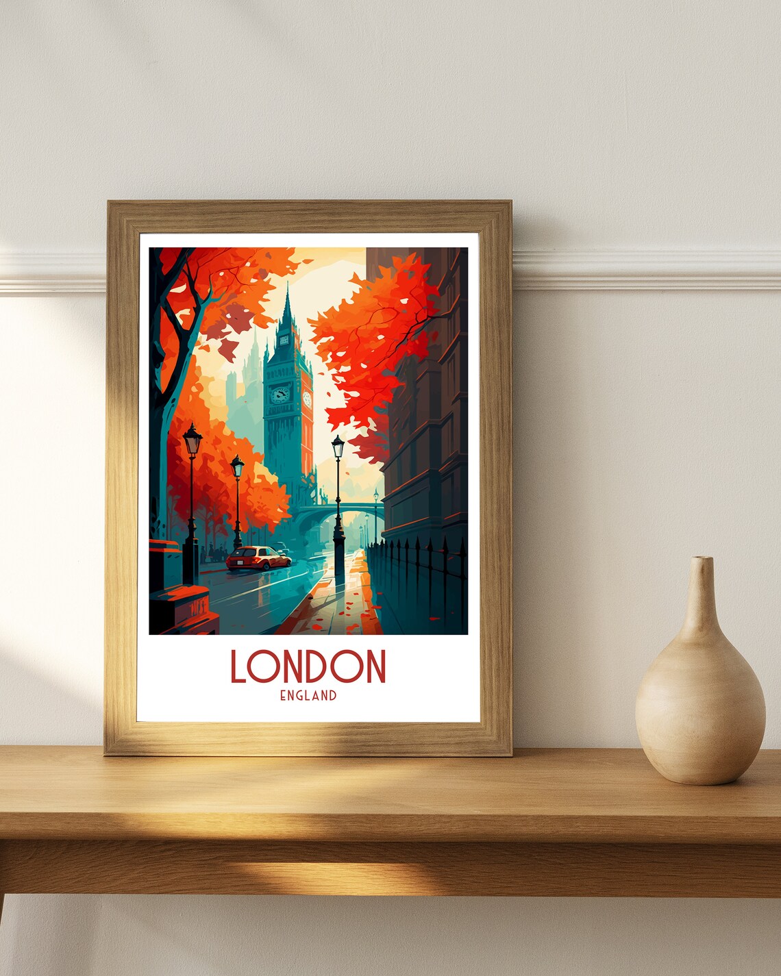 London Travel Poster, UK Home Decor Wall Art - Image 2