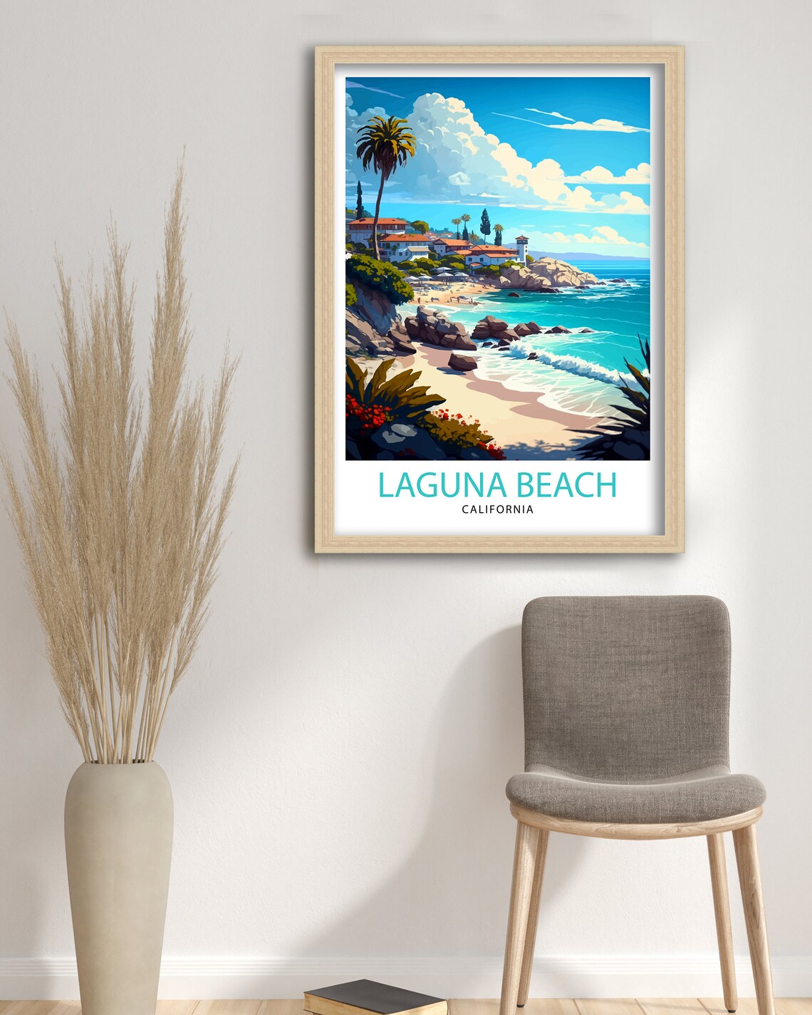 Laguna Beach California Travel Poster, Coastal Decor - Image 3