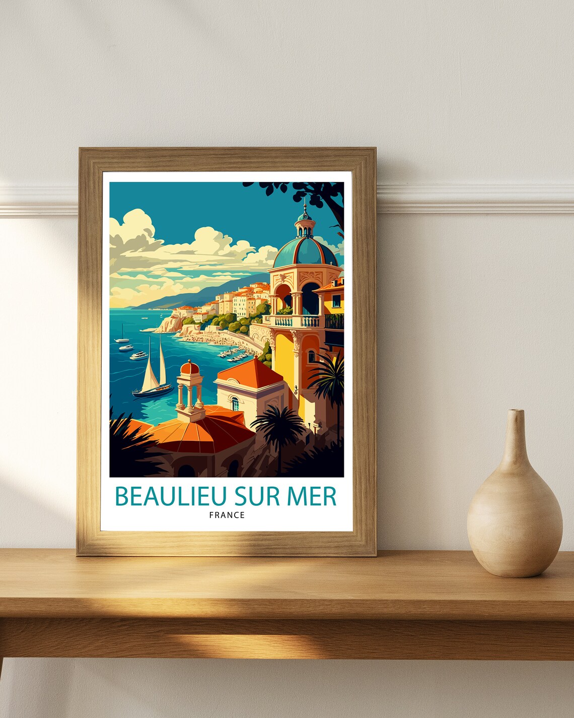 Beaulieu Sur Mer Travel Poster, French Riviera - Image 3