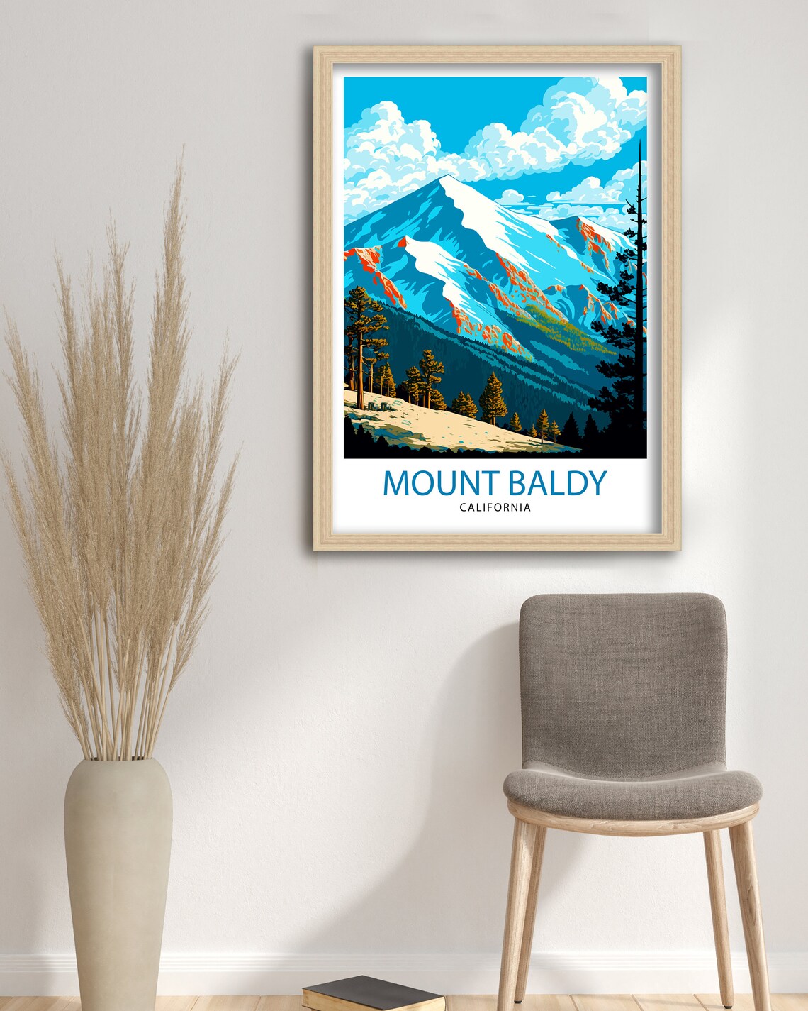 Mount Baldy California Travel Poster, Home Decor - Image 3