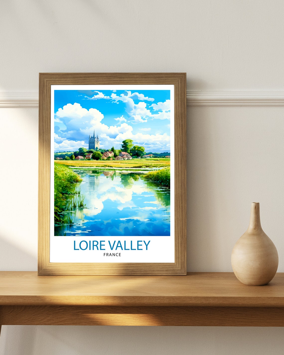 Loire Valley Travel Print Wall Decor Loire Valley Poster France Travel Prints Loire Valley Art Print Loire Valley Illustration Loire Valley - Image 3