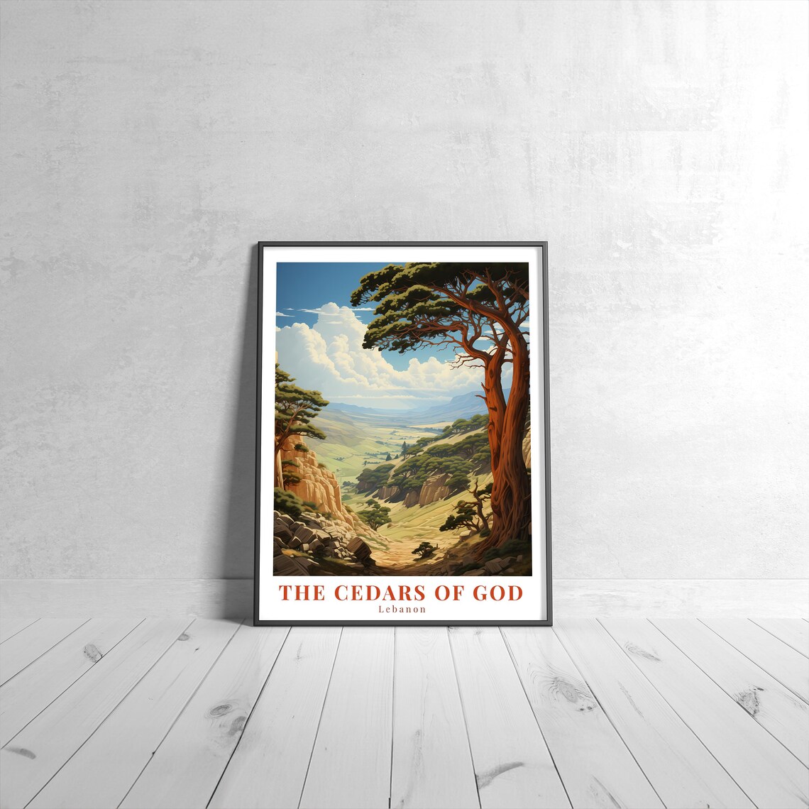 The Cedars Of God Vintage Travel Poster, Lebanon