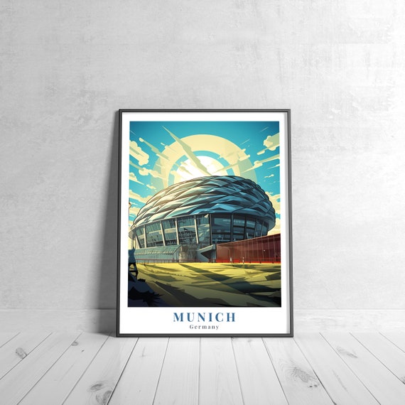 Munich Vintage Travel Poster Retro Germany Art Print Colorful Home Decor Wall Unique Gift
