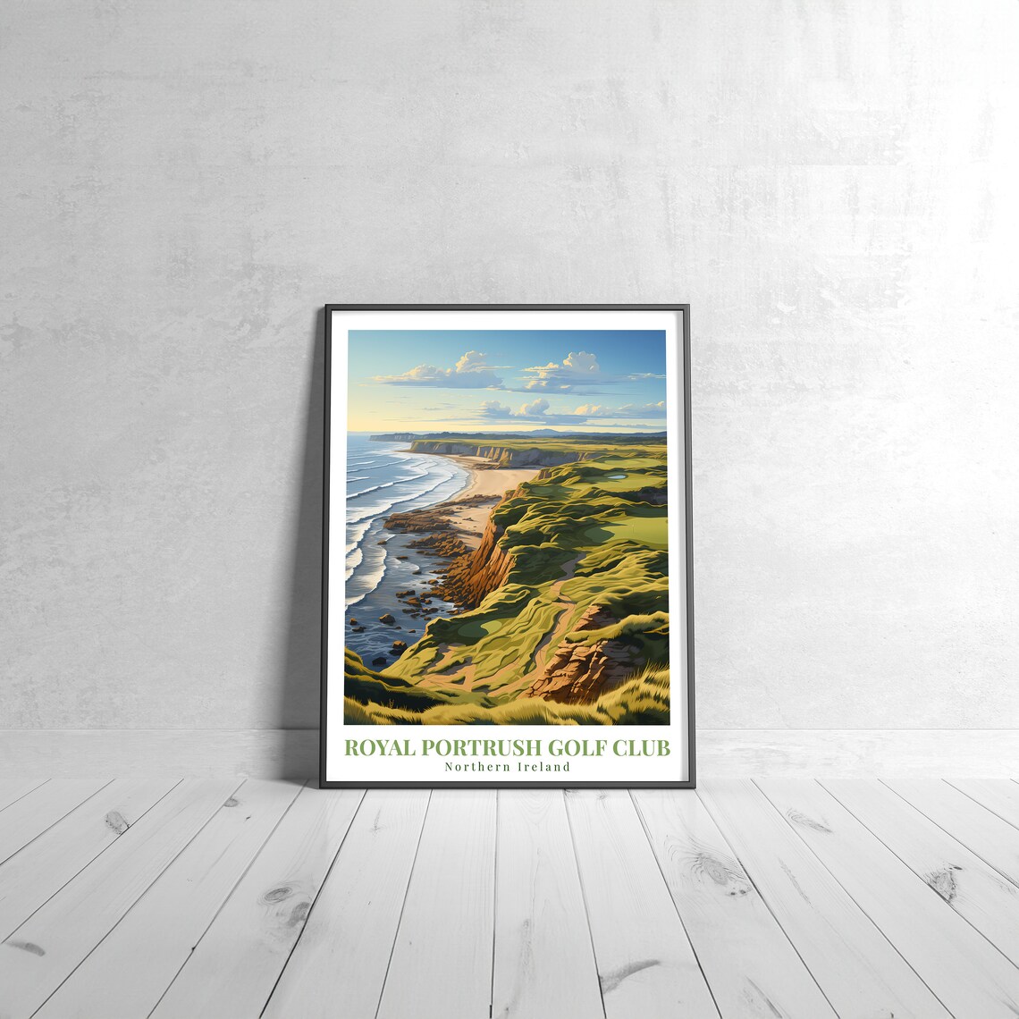 Royal Portrush Golf Club Northern Ireland Links Travel Poster