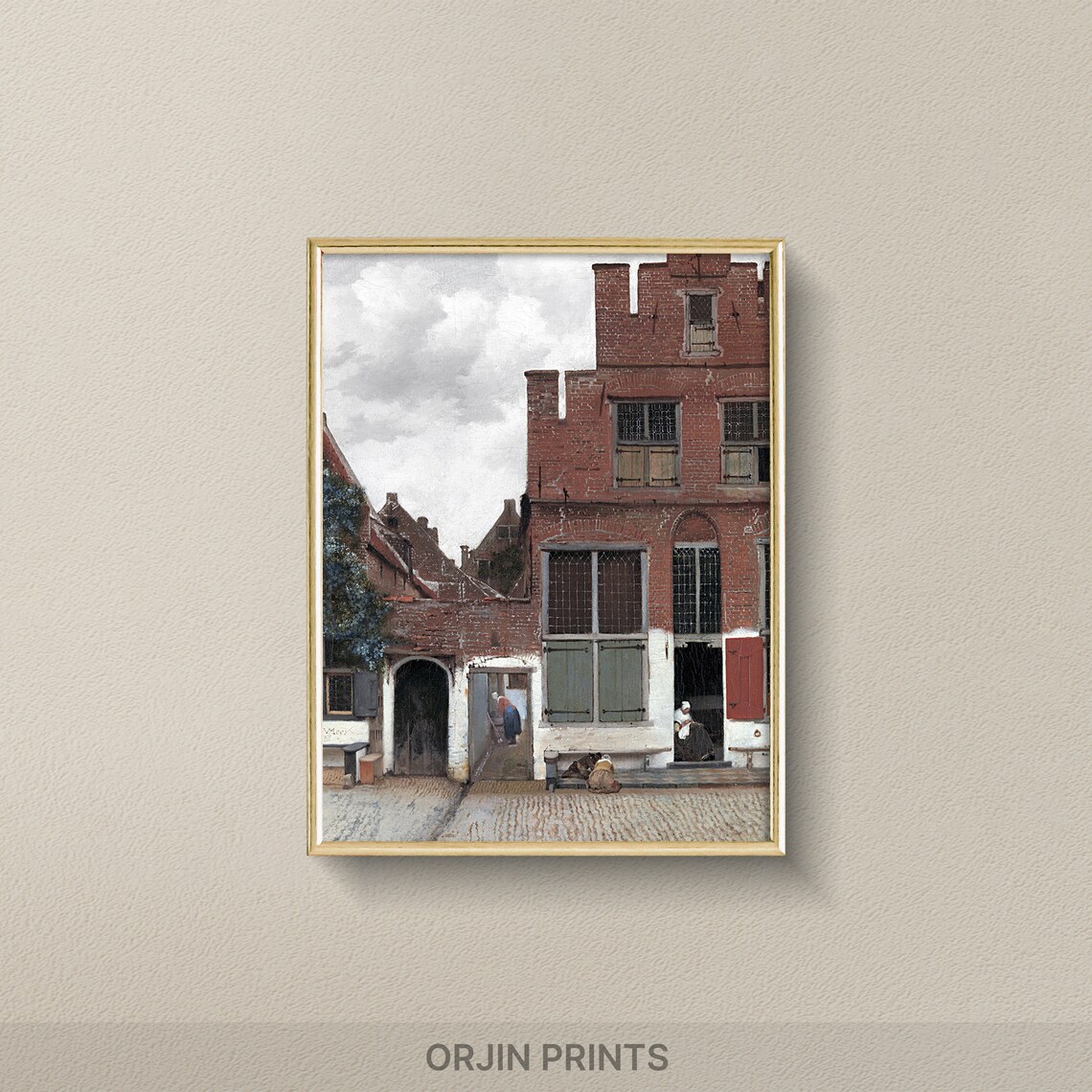 Vermeer The Little Street Delft Brick House Dutch Golden Age Poster