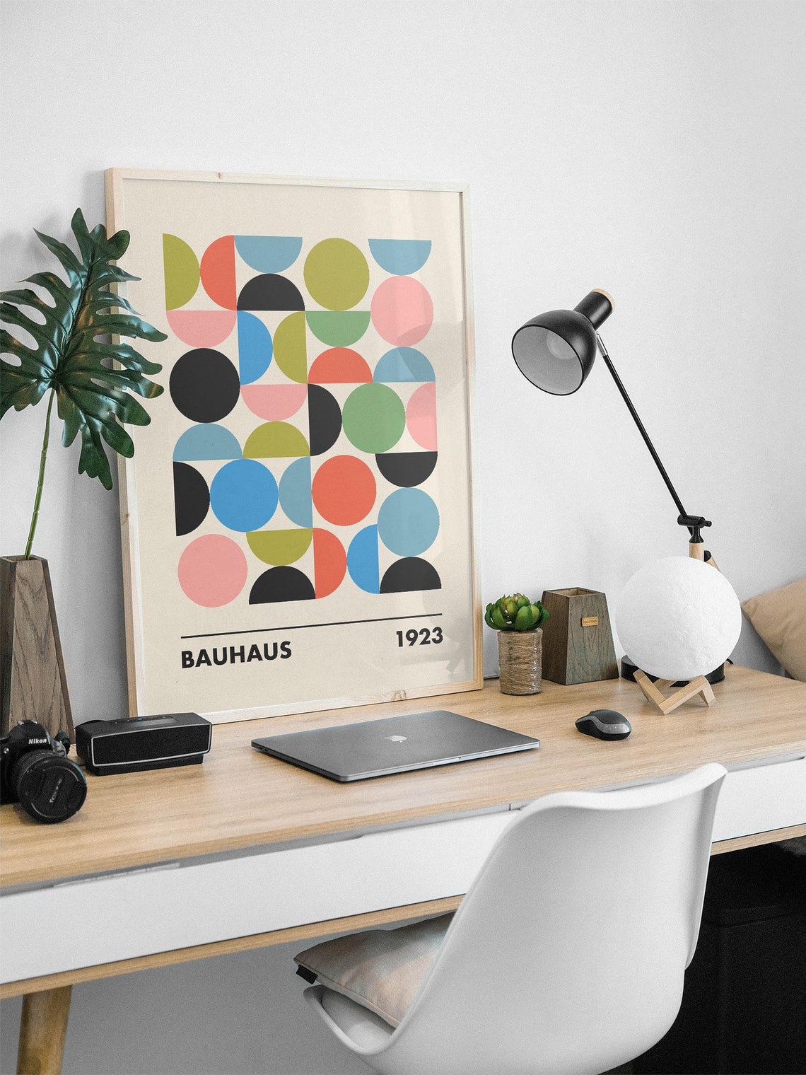 Bauhaus 1923 Colorful Geometric Circles Retro Abstract Poster - Image 4
