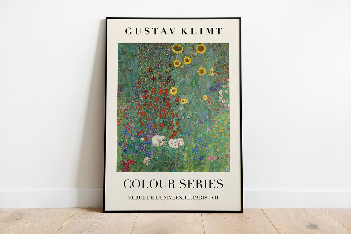 Gustav Klimt Sunflower Garden Colour Series Exhibition Print - Image 2