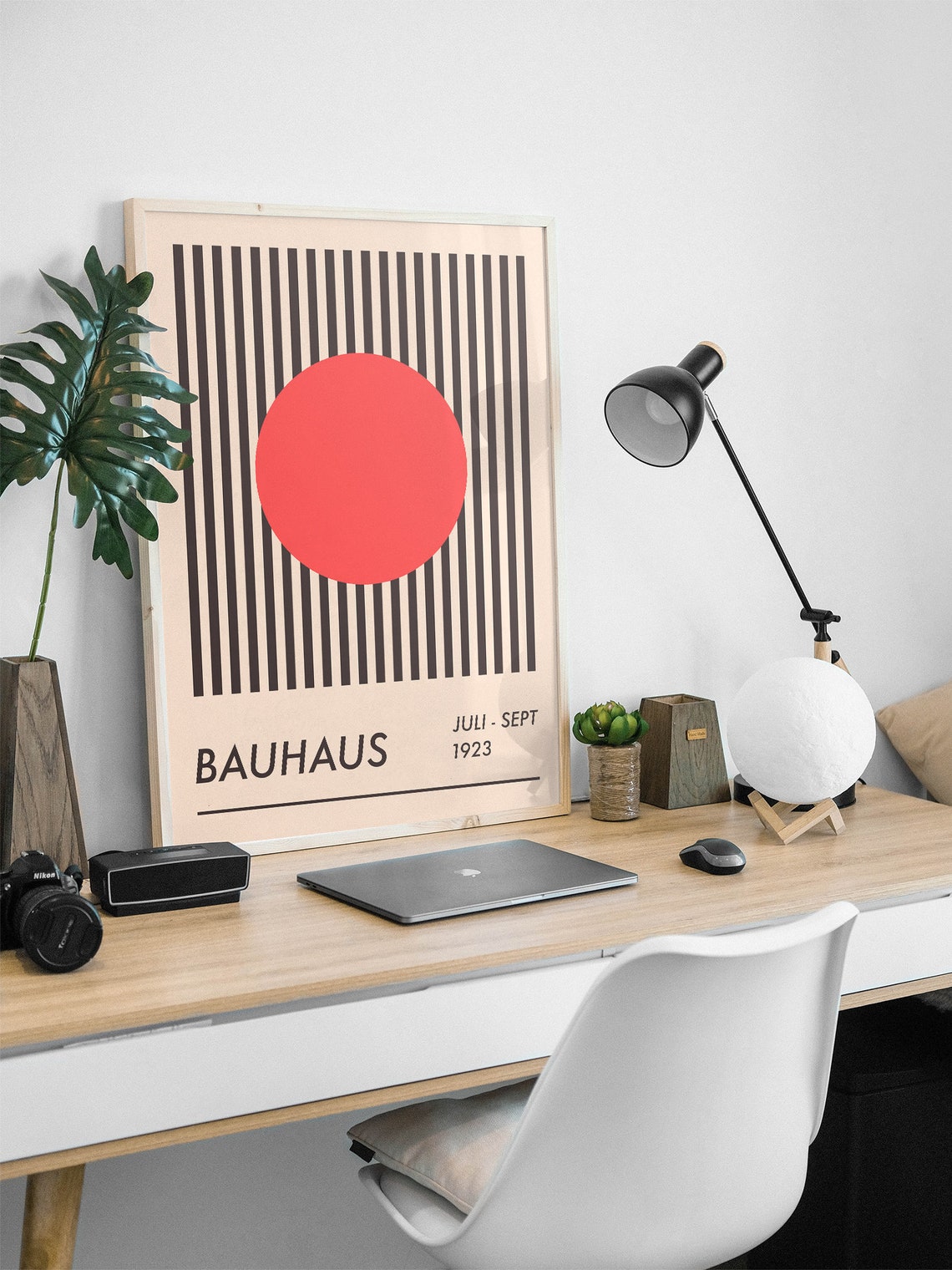 Bauhaus Juli Sept 1923 Red Circle Striped Minimalist Art Poster - Image 2