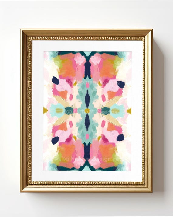 Abstract Tropical Coastal Pattern, Modern Art Print