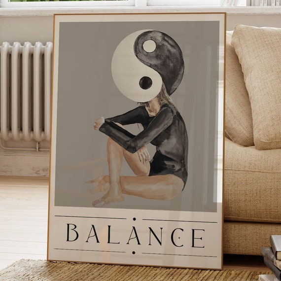 Balance Spiritual Quote Typography Art Print