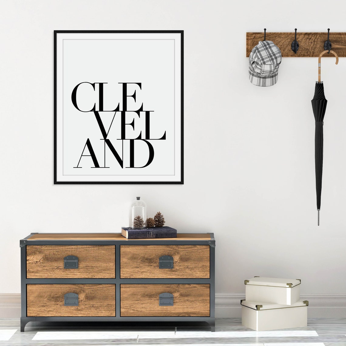Cleveland Print Cleveland Poster Cleveland Art Cleveland Ohio Minimalist City Wall Art Hometown Art City Decor Cleveland Tennessee - Image 4