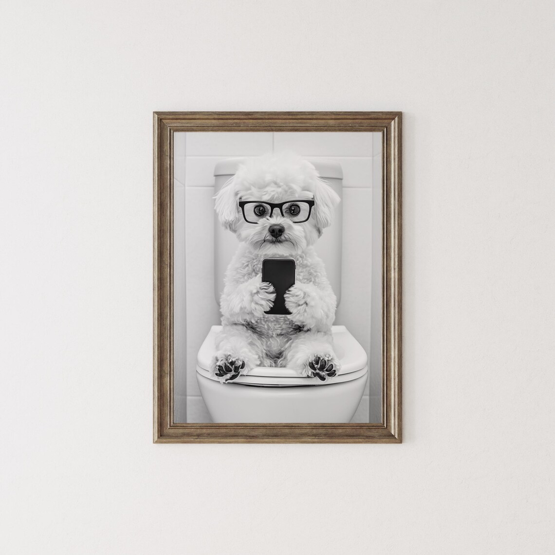 Maltipoo Bathroom Wall Art, Funny Dog Poster - Image 2