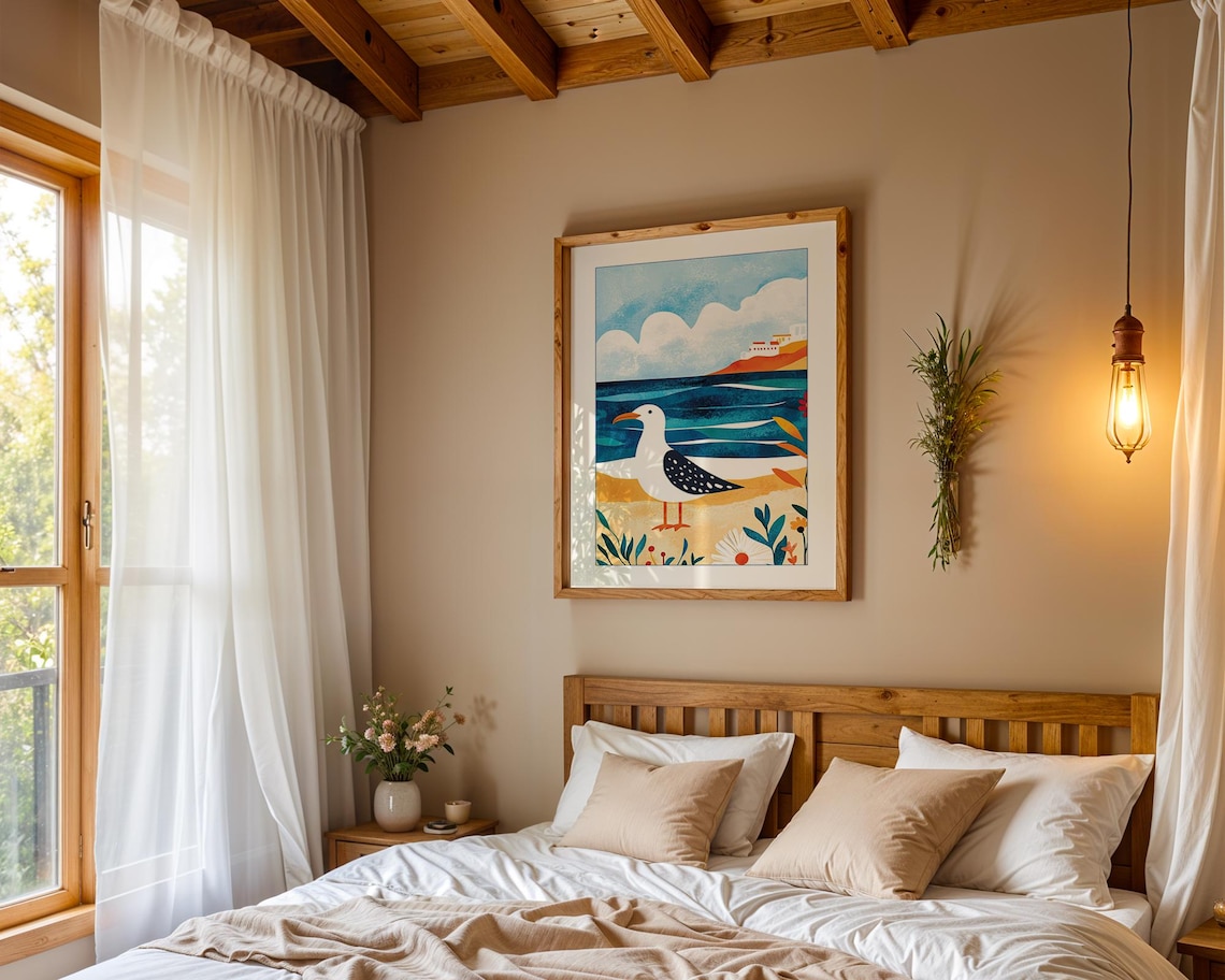 Seagull Beach, Mediterranean Shoreline Landscape - Image 4