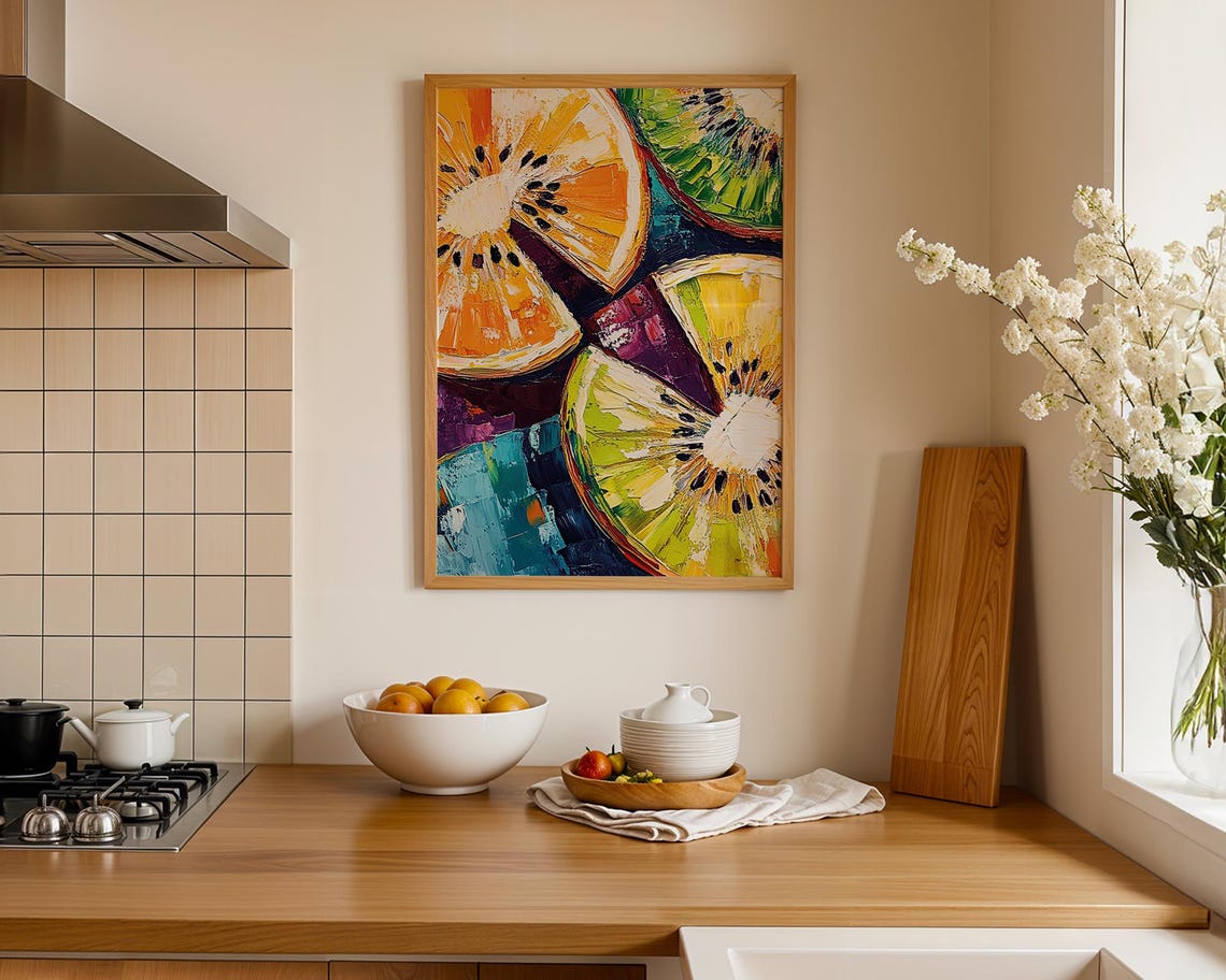 Kiwi Fruit Painting, Tropical Food Art - Image 5
