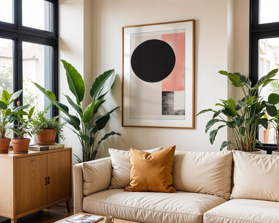 Geometric Abstract Minimalist Contemporary Circles - Image 5