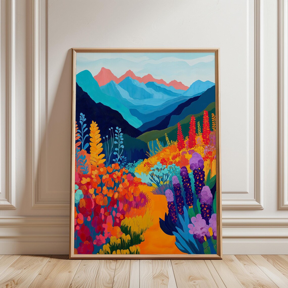 Abstract Mountain Landscape, Modern Art Print
