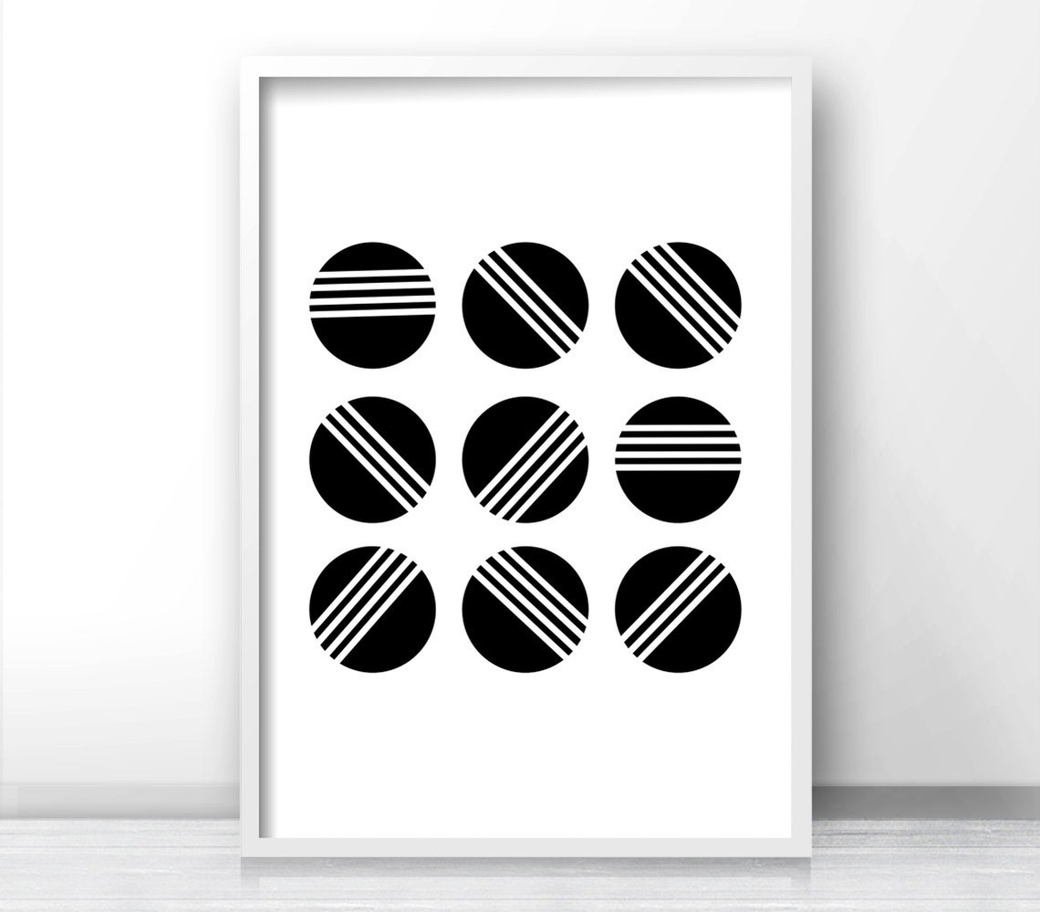 Instant Art Abstract Print Black And White Wall Art Modern Abstract Art Print Print Geometric Art - Image 4