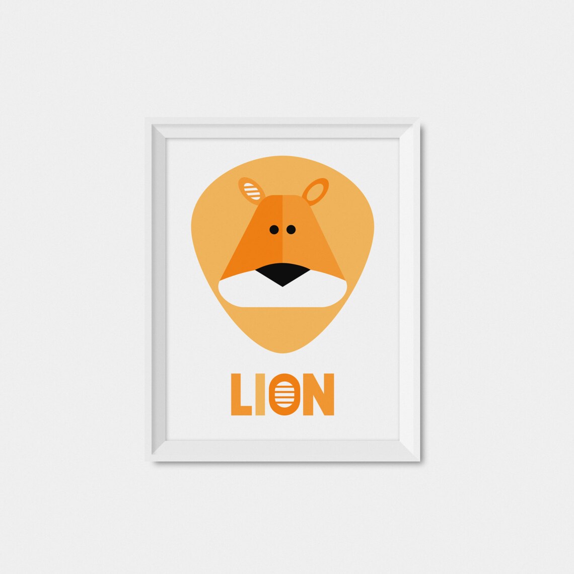 Lion Nursery Animal Art Print, Kids Room Decor
