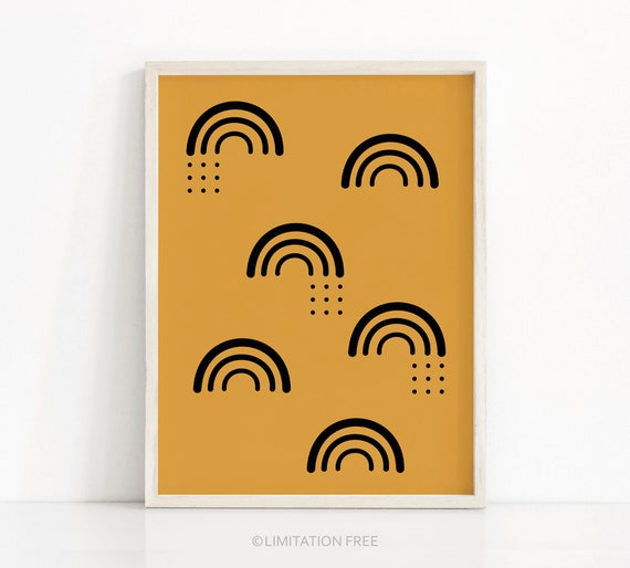 Kids Art Rainbow Print Kids Print Kids Poster Nordic Nursery Art Scandinavian Nursery Print Gender Neutral Nursery