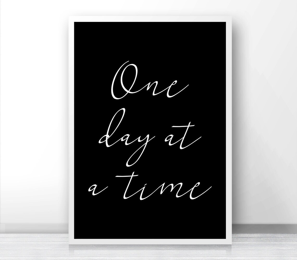Inspirational Typography Quote Art Print, Black and White - Image 4
