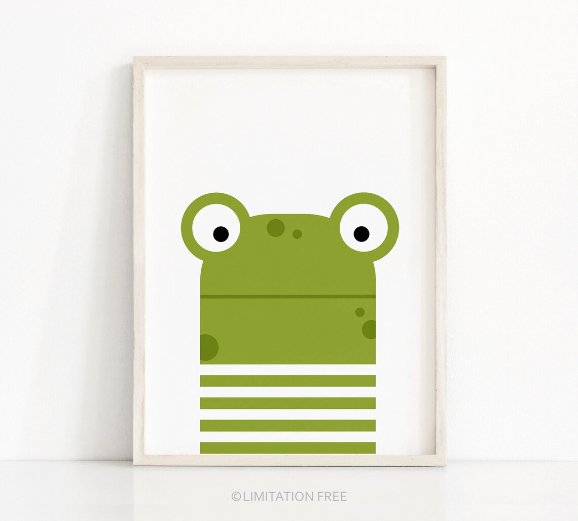 Frog Nursery Decor, Animal Nursery Kids Art Print