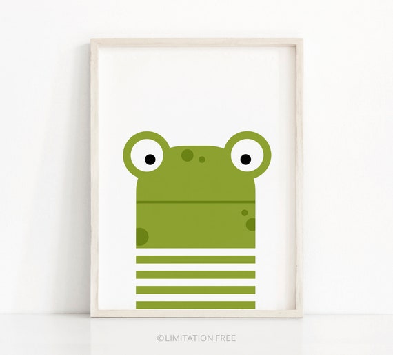 Frog Nursery Decor, Animal Nursery Kids Art Print