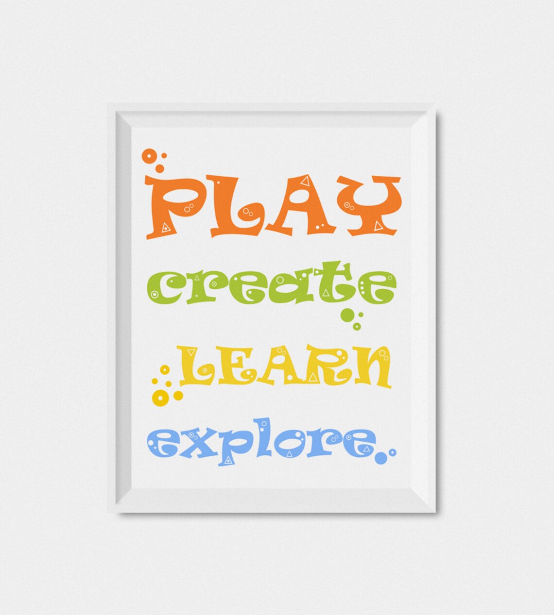 Play Create Learn Explore Print for Playroom Nursery - Image 2