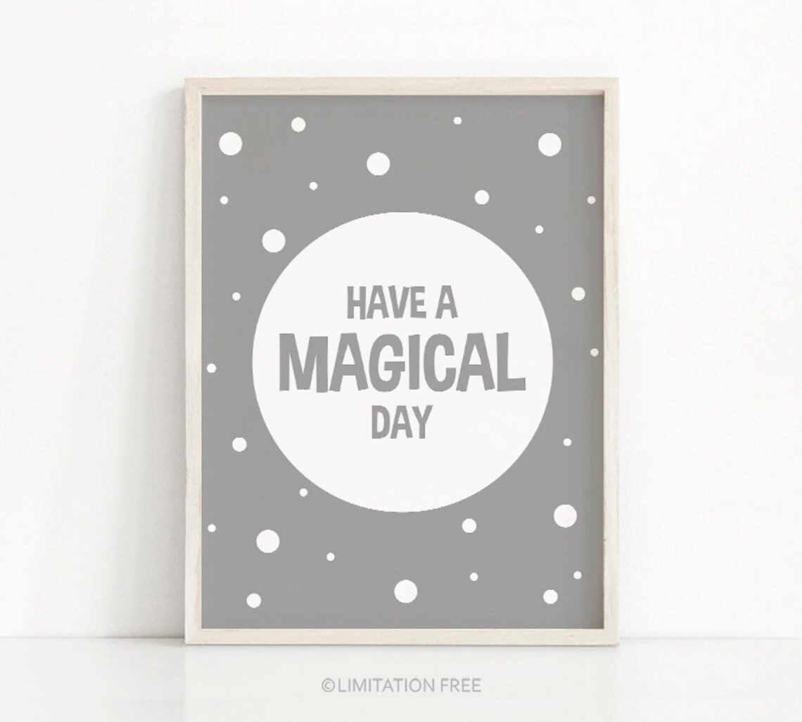Neutral Nursery Quote Print, Baby Gray Wall Art